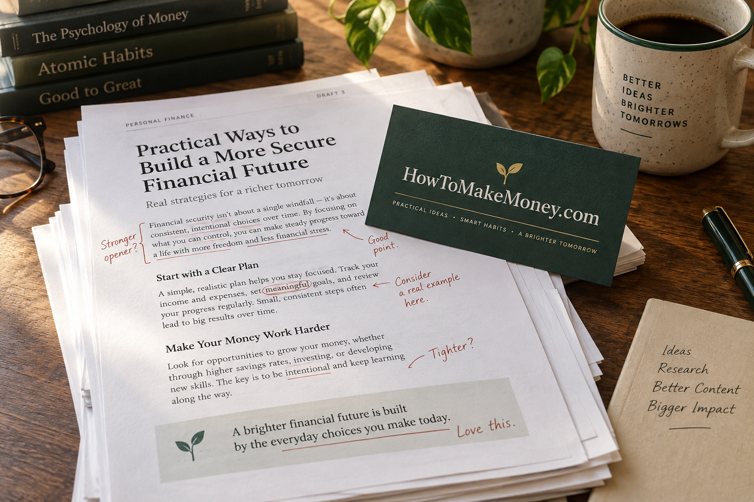 Illustration for a practical money-education media brand
